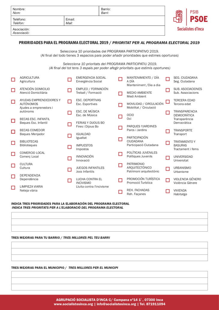 Formulari Socialistes Inca